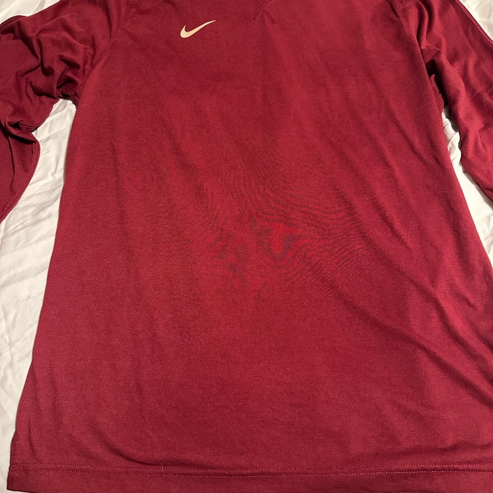 Nike Maroon Long Sleeve Shirt